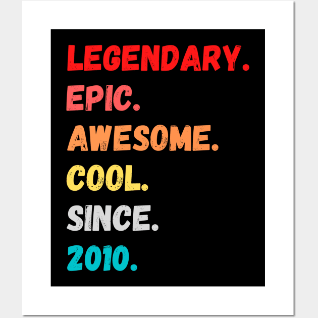 10th Birthday cool 10 years old 2010 Wall Art by Life of an Accountant